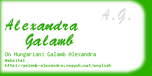 alexandra galamb business card